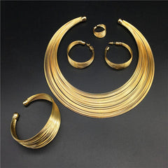 Bride Necklace Set Alloy strand Collar Set Jewelry Necklace