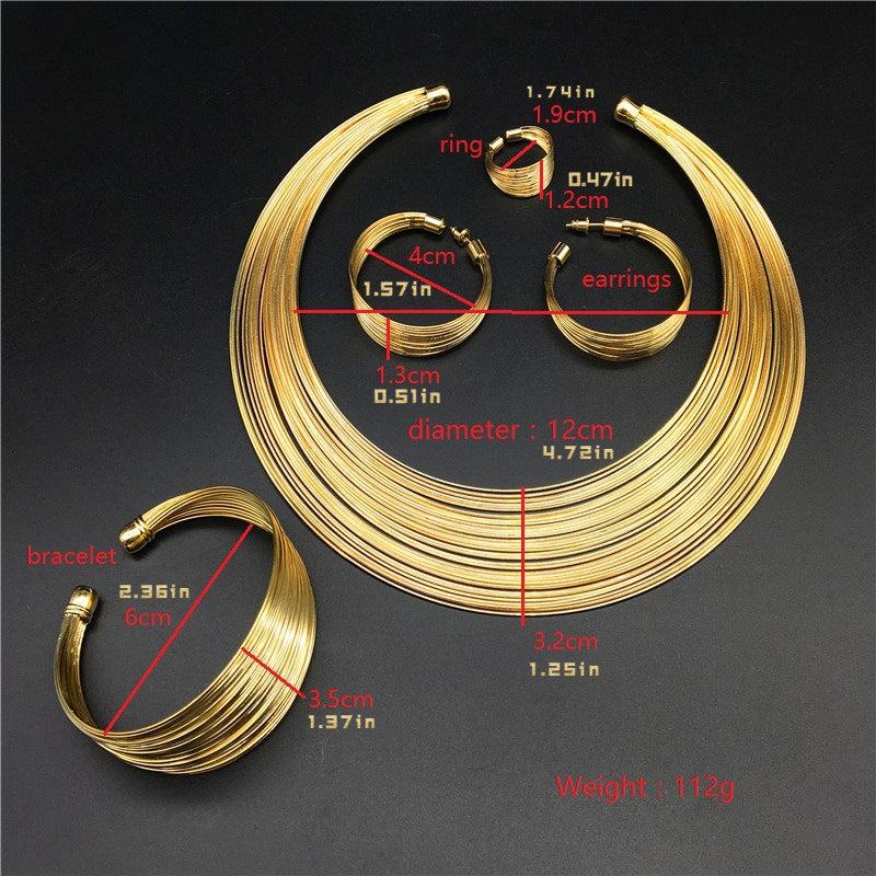 Bride Necklace Set Alloy strand Collar Set Jewelry Necklace
