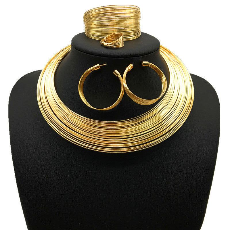 Bride Necklace Set Alloy strand Collar Set Jewelry Necklace