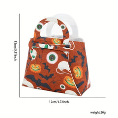 Halloween Candy Bag Non-woven Pumpkin Tote Bag Ghost Party Decoration Handbag