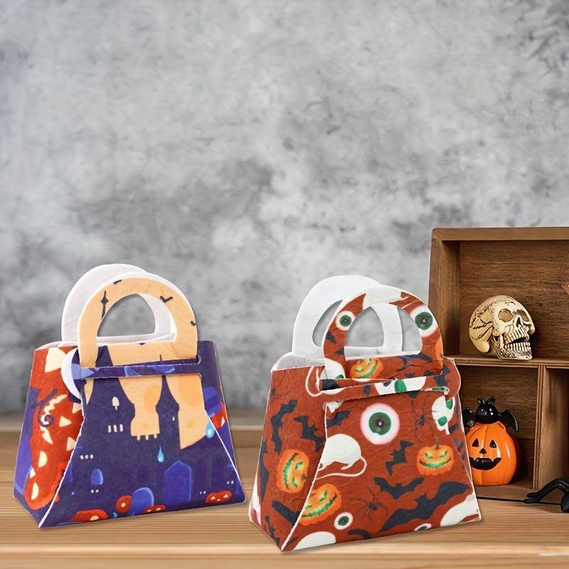 Halloween Candy Bag Non-woven Pumpkin Tote Bag Ghost Party Decoration Handbag