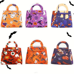 Halloween Candy Bag Non-woven Pumpkin Tote Bag Ghost Party Decoration Handbag