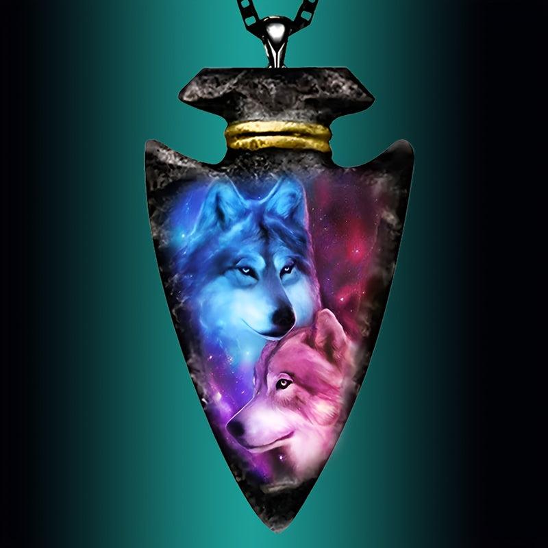 1pc Pink Wolves Necklace Toy for Kids Boys Men Women Birthday Anniversary