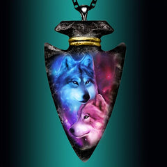 1pc Pink Wolves Necklace Toy for Kids Boys Men Women Birthday Anniversary