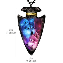 1pc Pink Wolves Necklace Toy for Kids Boys Men Women Birthday Anniversary