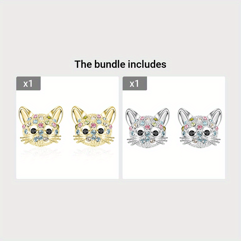 Creative Cat Stud Earrings Decorative Accessories Gift