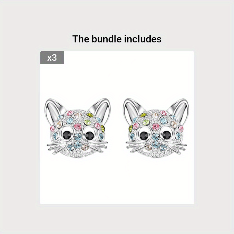 Creative Cat Stud Earrings Decorative Accessories Gift