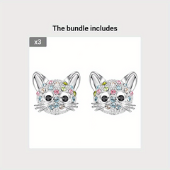 Creative Cat Stud Earrings Decorative Accessories Gift