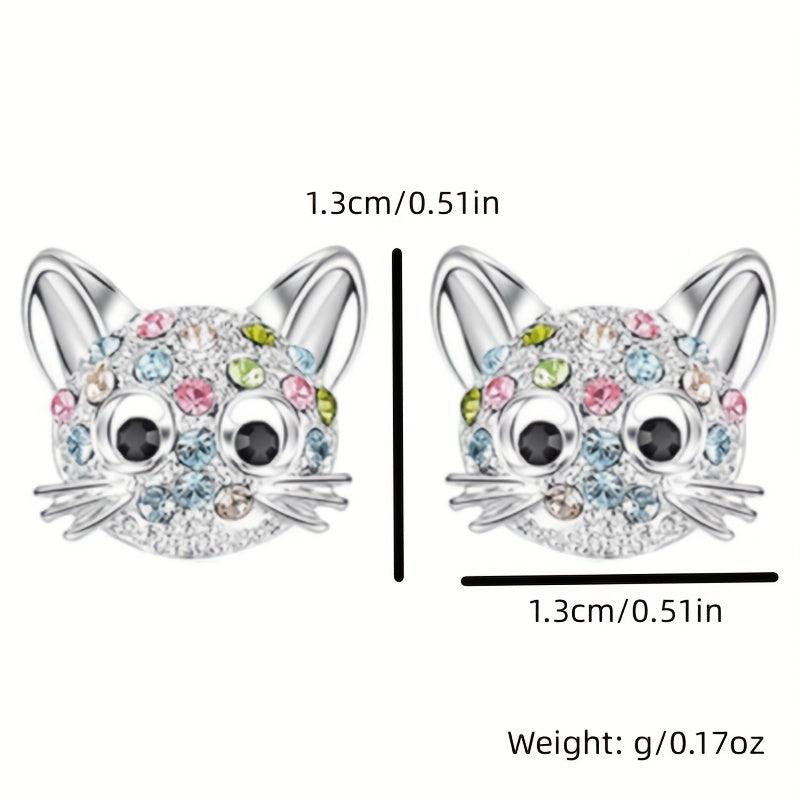 Creative Cat Stud Earrings Decorative Accessories Gift
