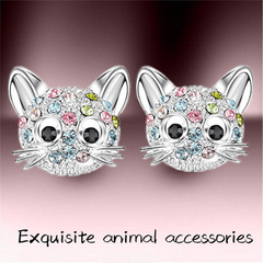 Creative Cat Stud Earrings Decorative Accessories Gift