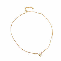 Cactus Shaped Pendant Necklace with Crystal Inlay