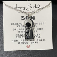 Gothic Keyhole Skull Pendant Necklace Halloween Gift