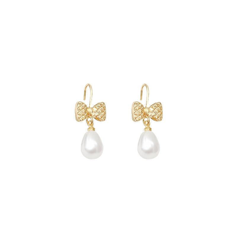 Versatile Pearl Butterfly Knot Earrings