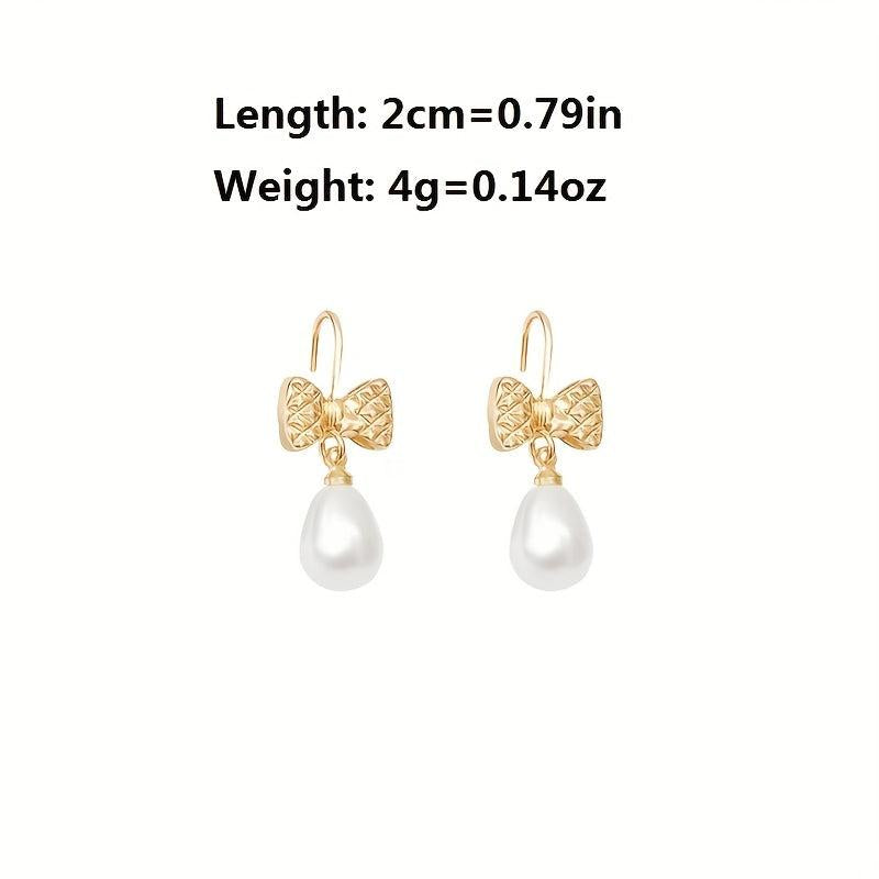 Versatile Pearl Butterfly Knot Earrings