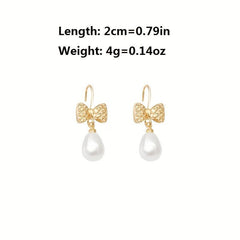 Versatile Pearl Butterfly Knot Earrings
