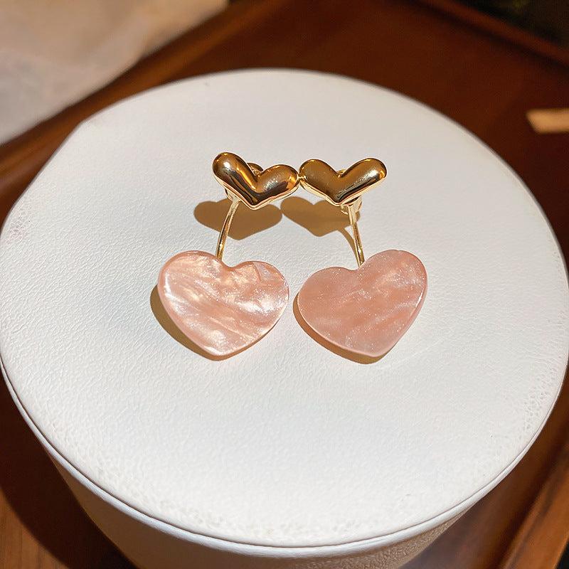 Double Heart Earrings Sweet And Lovely Mori Earrings Women