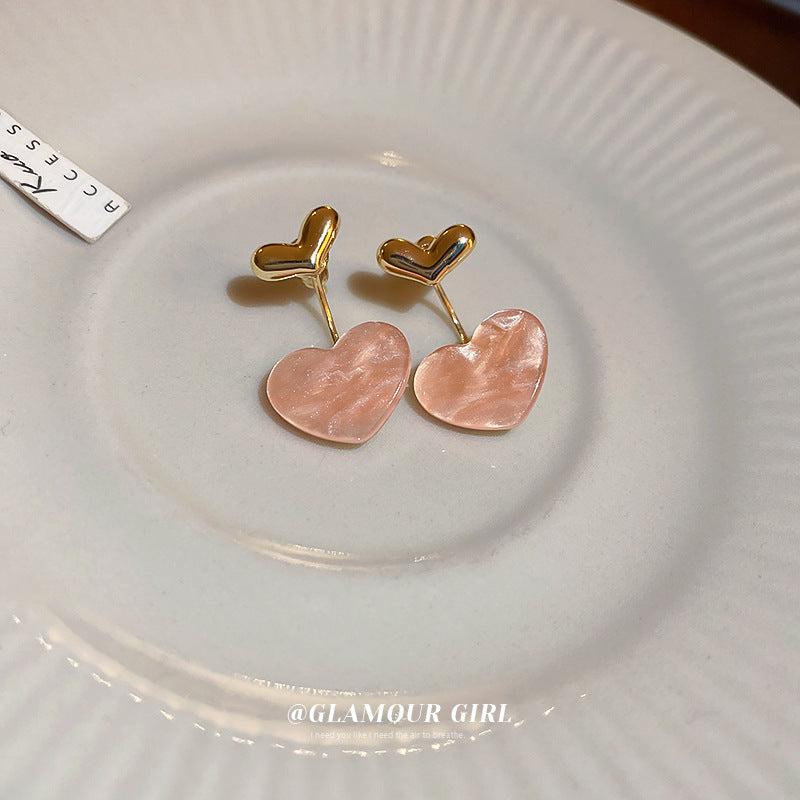 Double Heart Earrings Sweet And Lovely Mori Earrings Women