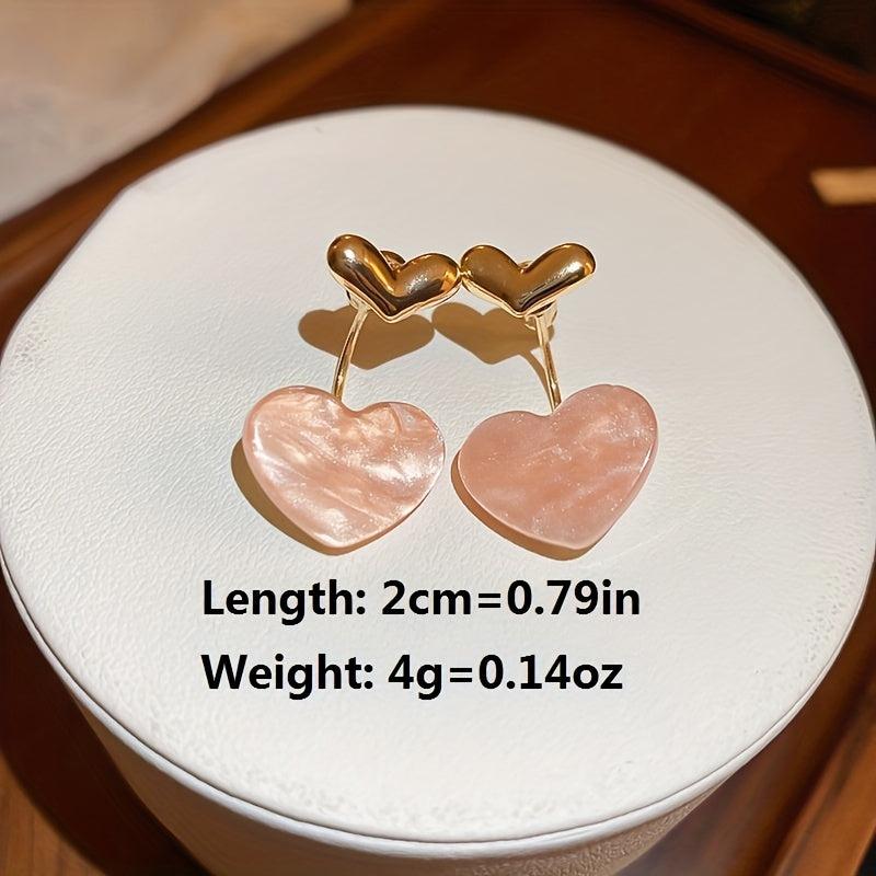 Double Heart Earrings Sweet And Lovely Mori Earrings Women