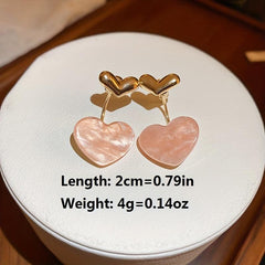 Double Heart Earrings Sweet And Lovely Mori Earrings Women
