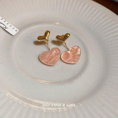 Double Heart Earrings Sweet And Lovely Mori Earrings Women