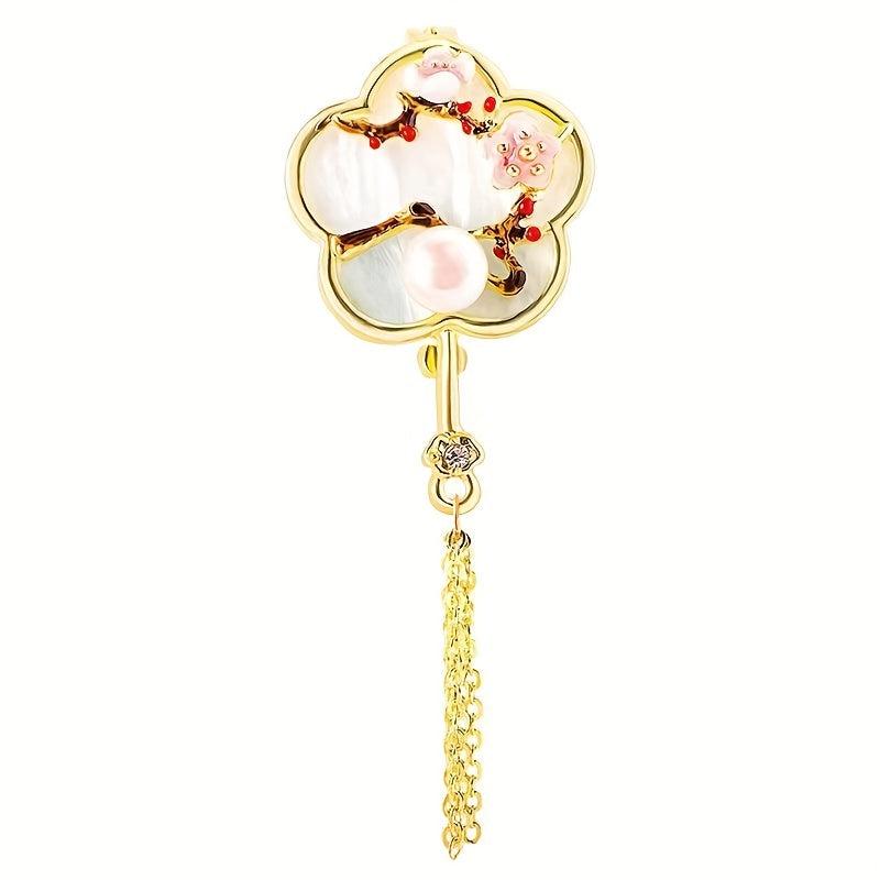 Retro Sense Plum Orchid Bamboo Chrysanthemum Brooch
