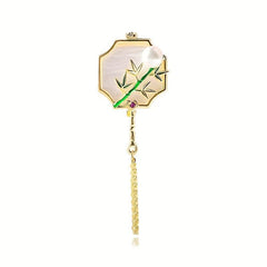 Retro Sense Plum Orchid Bamboo Chrysanthemum Brooch
