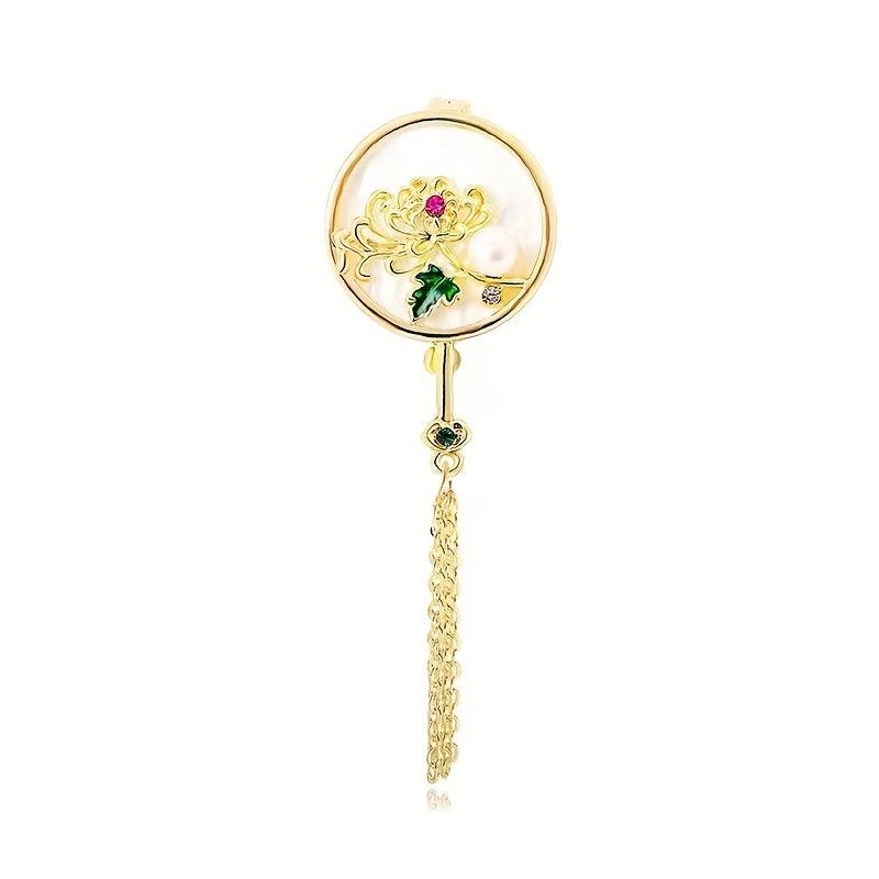 Retro Sense Plum Orchid Bamboo Chrysanthemum Brooch