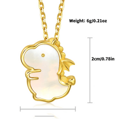 Little Dinosaur Pendant Necklace for Girls