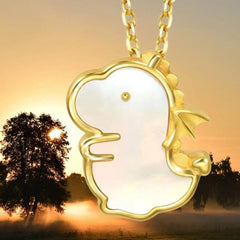 Little Dinosaur Pendant Necklace for Girls