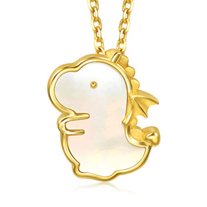 Little Dinosaur Pendant Necklace for Girls