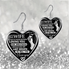 Heart Glass Pendant Earrings Wedding Graduation Gift