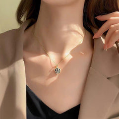 Niche Camellia Necklace Female Clavicle Chain Temperament Neck Chain