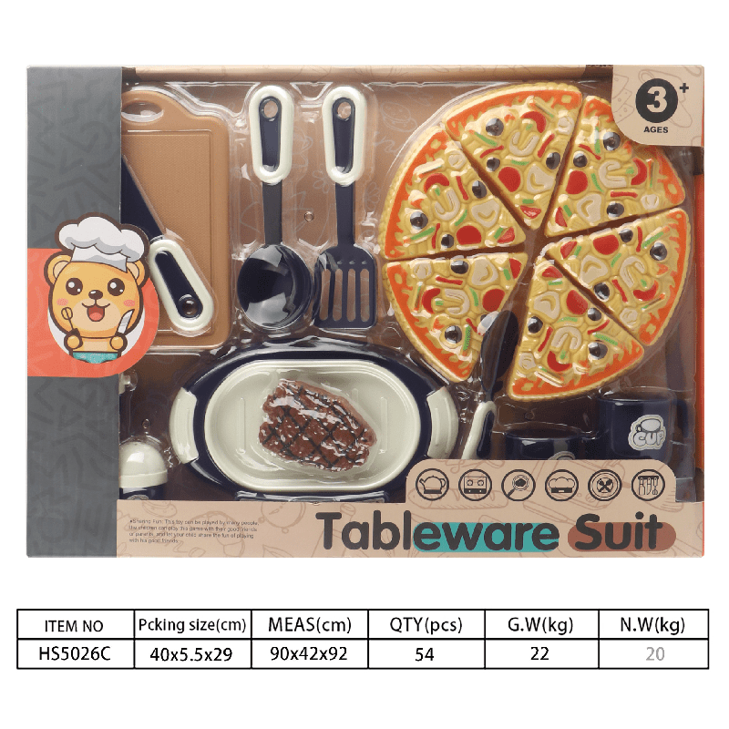 Kids Pretend Play Kitchen Toys Set Boys Girls Cooking Tools Food Barbecue