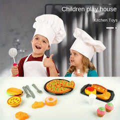 Kids Pretend Play Kitchen Toys Set Boys Girls Cooking Tools Food Barbecue