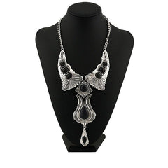 Vintage Ethnic Style Faux Gemstone Pendant Necklace