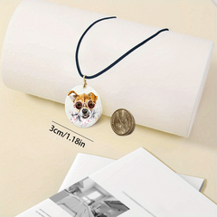 Animal Pendant Necklace Watercolor Draw Adjustable Length Chain Choker