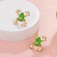 Creative Frog Stud Earrings European American Carton Animal Ear Jewelry