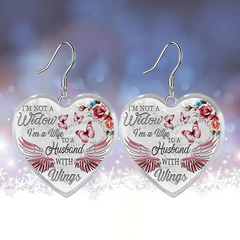Butterfly Wing Glass Pendant Earrings - Party Gift for Girls