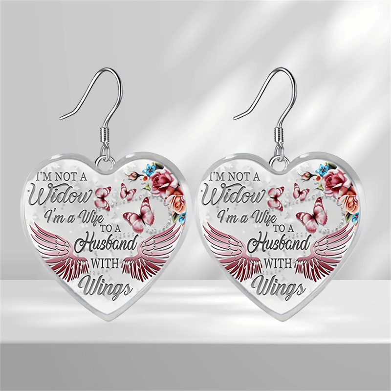 Butterfly Wing Glass Pendant Earrings - Party Gift for Girls