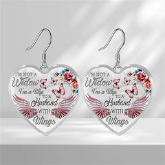 Butterfly Wing Glass Pendant Earrings - Party Gift for Girls