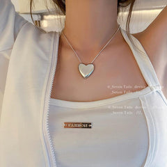 Punk Style Exaggerated Heart Necklace for Women