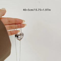Punk Style Exaggerated Heart Necklace for Women