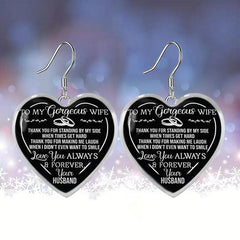 Heart shaped Glass Pendant Earrings Graduation Party Birthday Gift Girl Jewelry