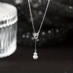 Double Layer Stacking Bow Necklace with Red Love Light Whale Pendant