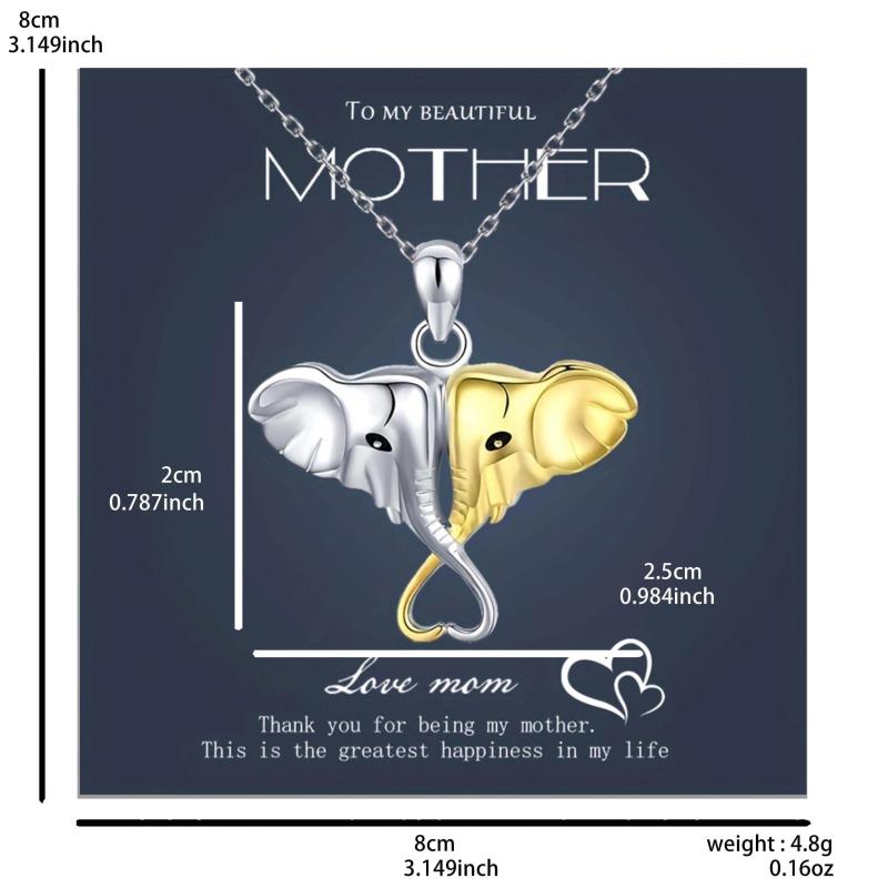 Elephant Necklace Gift For Wife Girlfriend Jewelry