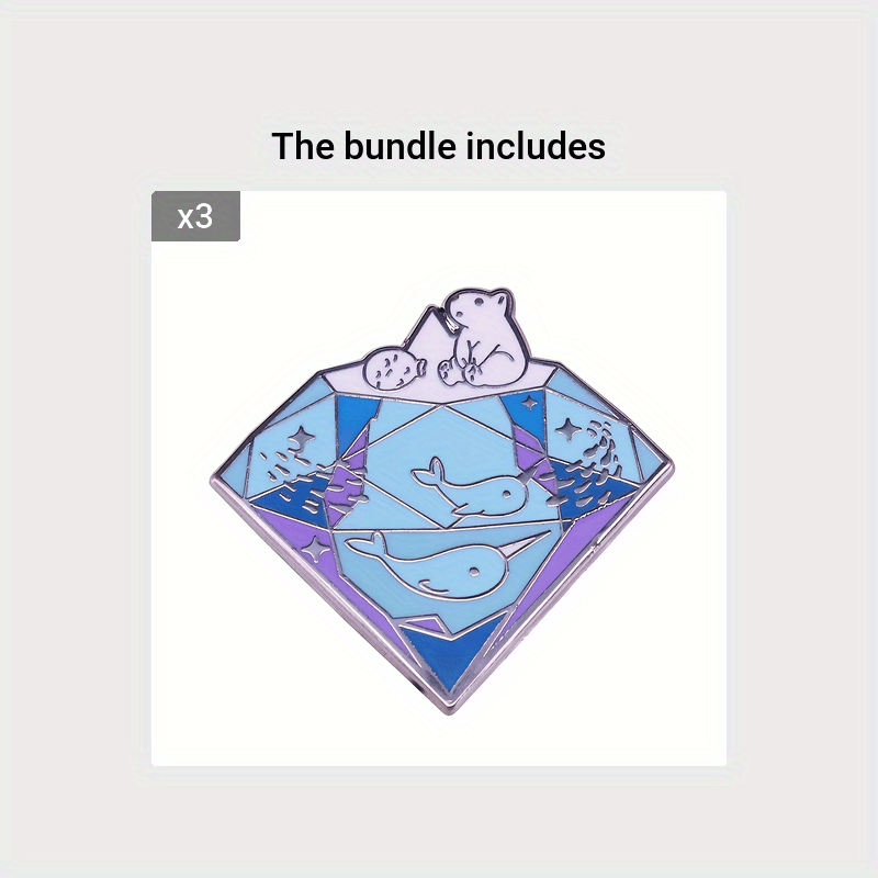 Marine Life Protection Pins - Polar Bears Dolphins Whales Animal Brooches