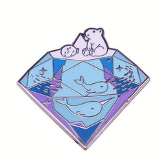 Marine Life Protection Pins - Polar Bears Dolphins Whales Animal Brooches