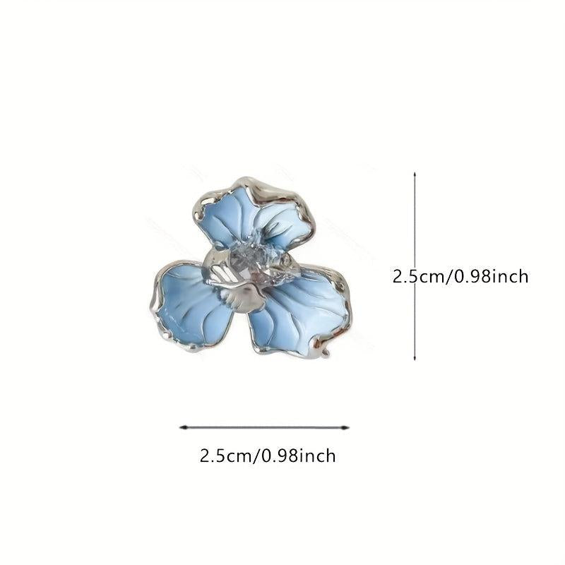 Temperament Flower Sense Light Ear Stud Earrings