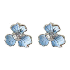 Temperament Flower Sense Light Ear Stud Earrings