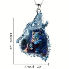 Animal Wolf Head Pendant Necklace Men Accessories
